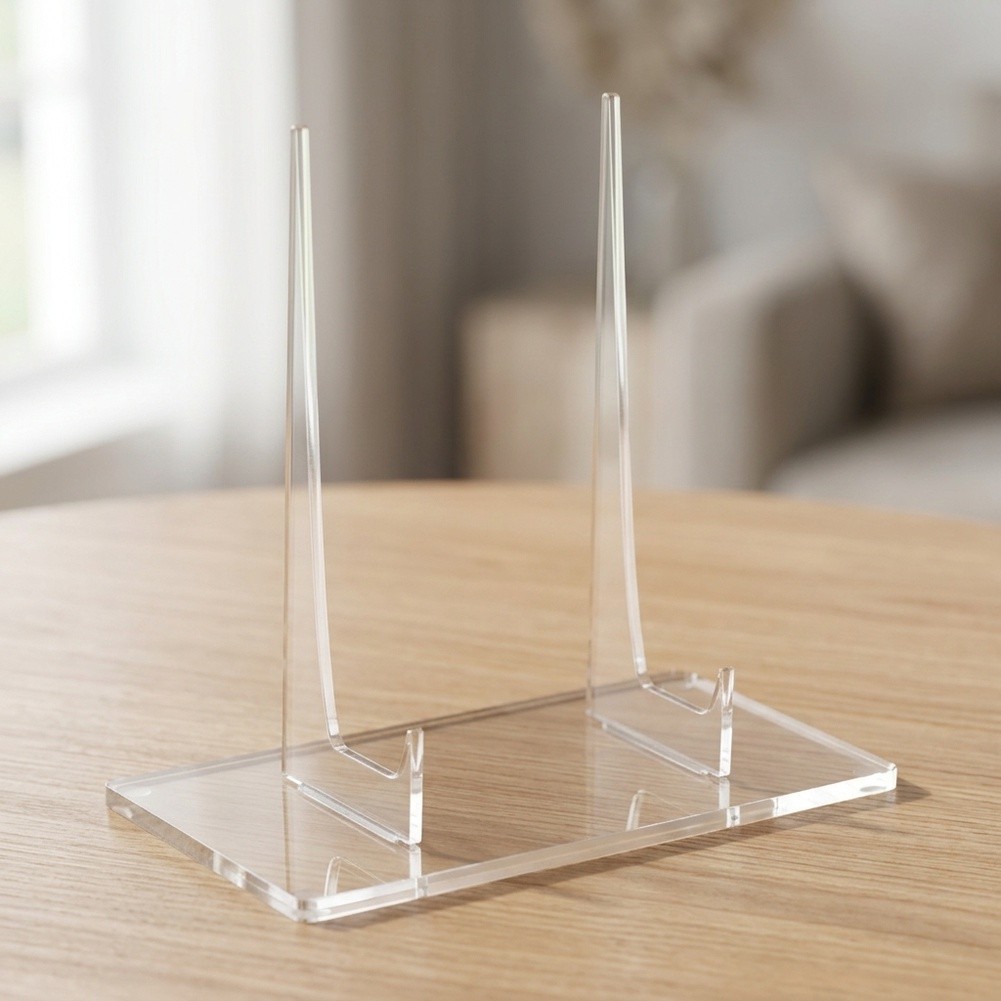 Bamboo Photo Frame - สำหรับหนังสือ สำหรับจาน ที่วางรูปภาพสำหรับกรอบรูปอะคริลิก แผ่นใส ฟิล์มป้องกันแบบถอดได้ กรอบรูป