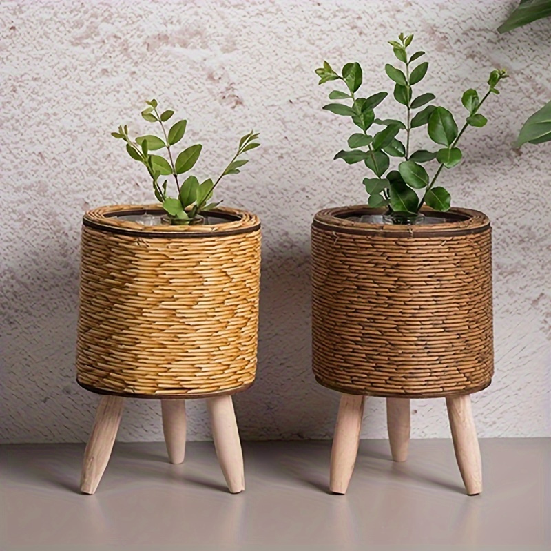 Rattan Plant Basket - ตะกร้าหวายอเนกประสงค์สำหรับปลูกต้นไม้ในร่ม/กลางแจ้ง & ของตกแต่งสำหรับชาวไร่ใน Charming