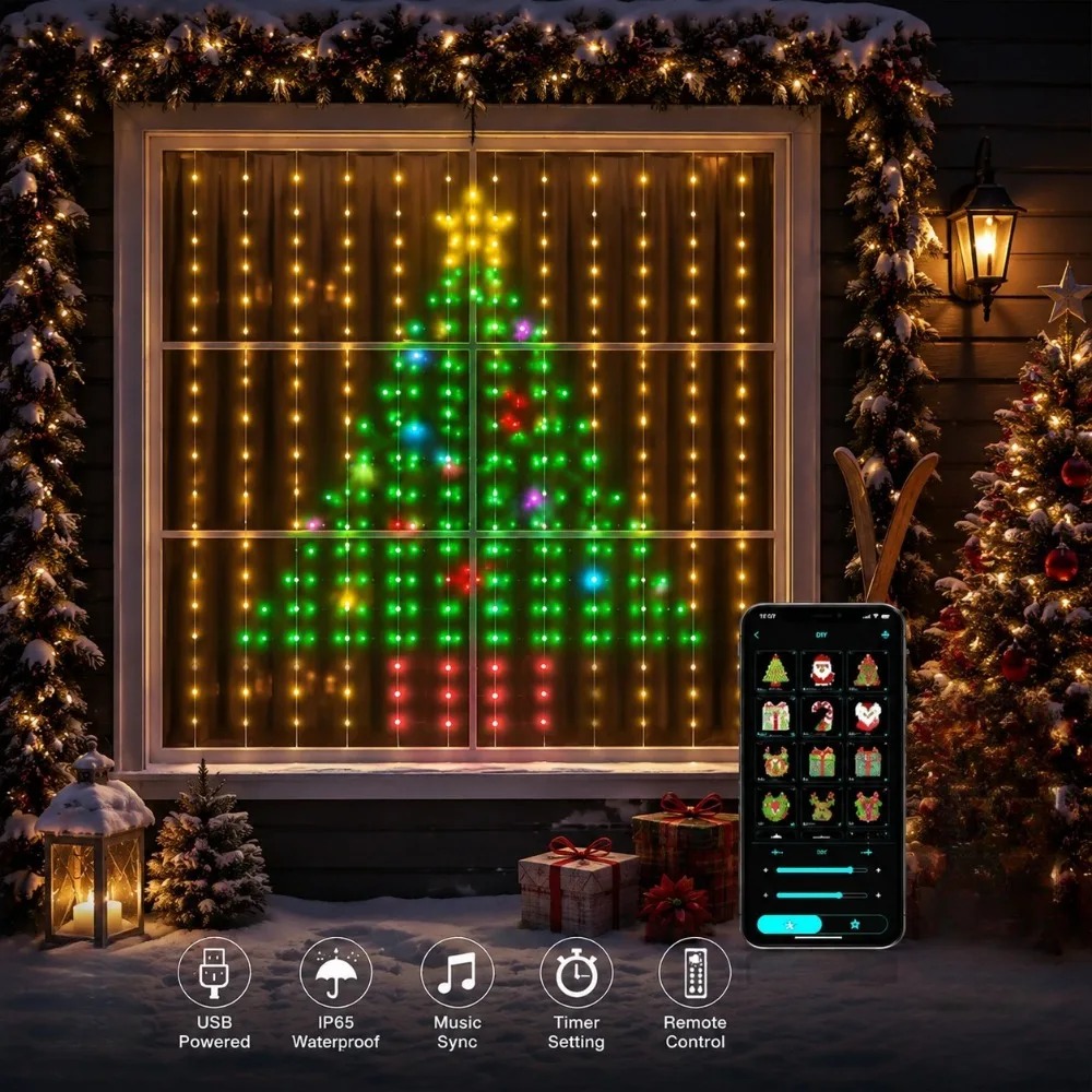 ไฟม่านพิกเซล LED ควบคุมผ่านแอป - Home Decor Free App บทวิจารณ์และราคา