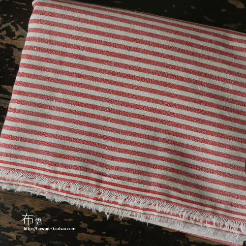 ผ้าฝ้ายและผ้าลินินลายทางสีแดงส - Linen Table Runner บทวิจารณ์และราคา