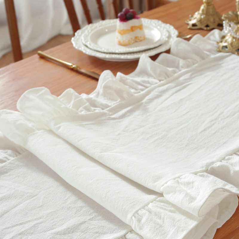 ผ้ารองโต๊ะสี่เหลี่ยมจัตุรัสสีพ - Linen Table Runner บทวิจารณ์และราคา
