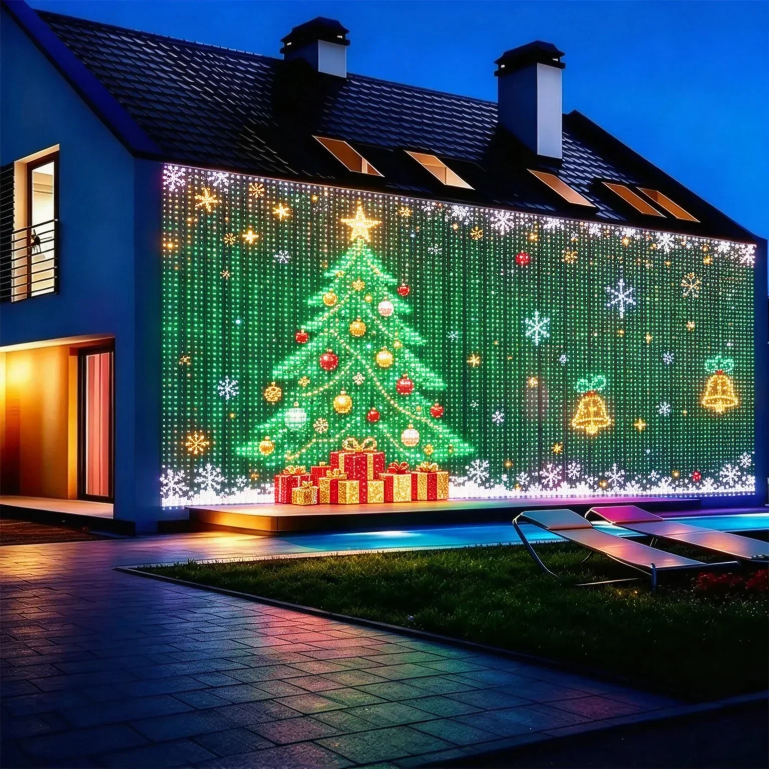 ไฟม่าน LED สำหรับเทศกาลคริสต์ม - Home Decor Free App บทวิจารณ์และราคา