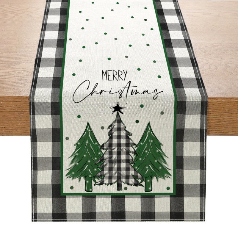 ผ้าปูโต๊ะตกแต่งคริสต์มาสใหม่ผ้ - Linen Table Runner บทวิจารณ์และราคา