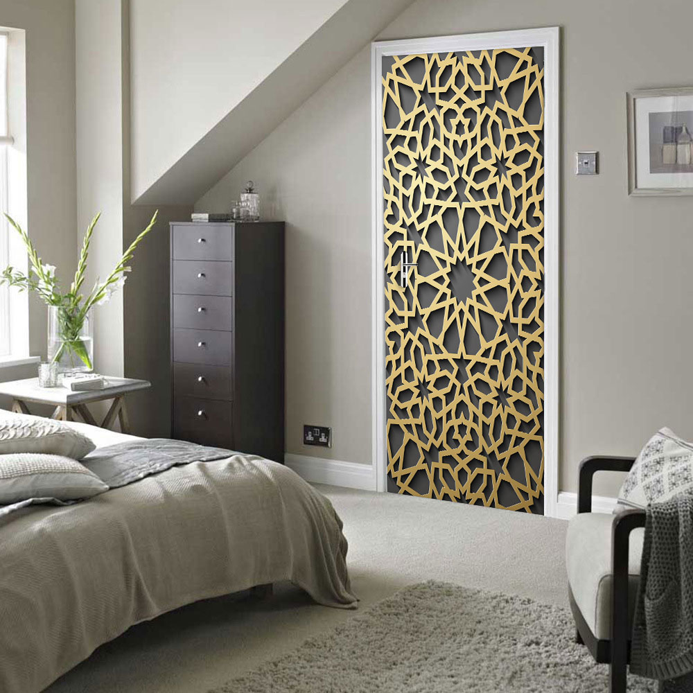 สติ๊กเกอร์ติดผนังลายศิลปะประตู - Home Decor Indonesia บทวิจารณ์และราคา
