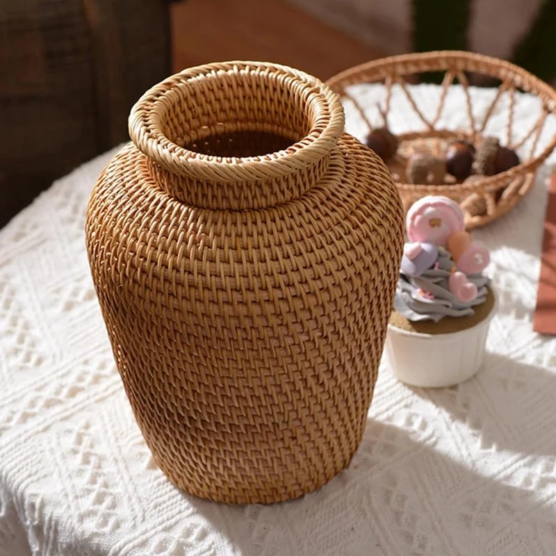 ตะกร้าหวายหวายแขวนกระถางดอกไม้ - Rattan Plant Basket บทวิจารณ์และราคา