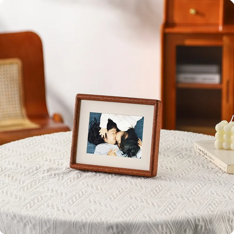 กรอบรูปไม้จริงสักดำหรูหรา ทรงม - Bamboo Photo Frame บทวิจารณ์และราคา