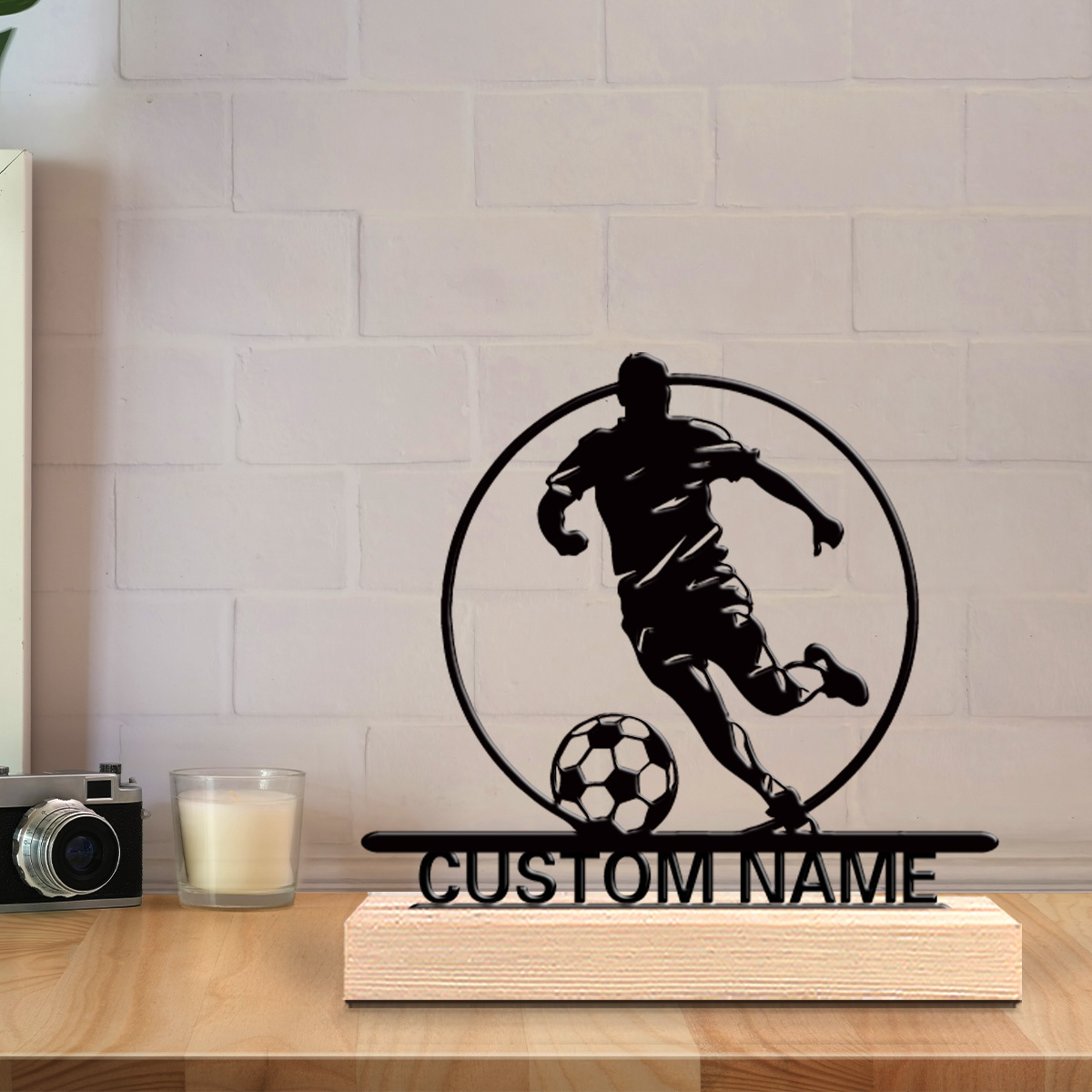 รูปปั้นนักฟุตบอลโลหะสั่งทำพร้อ - Home Decor Theme บทวิจารณ์และราคา