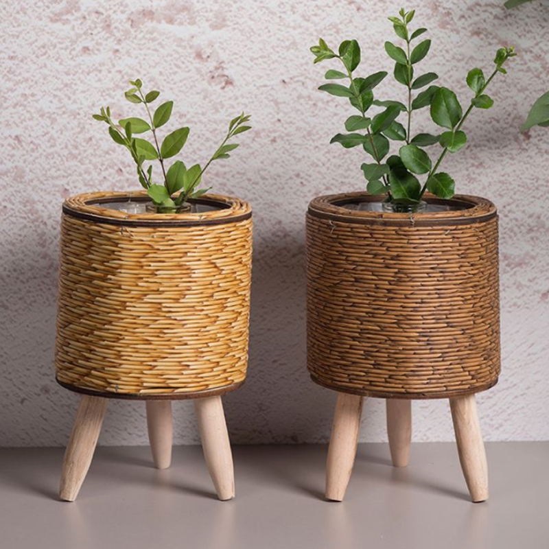 ชั้นวางกระถางต้นไม้ลายหวายเทีย - Rattan Plant Basket บทวิจารณ์และราคา