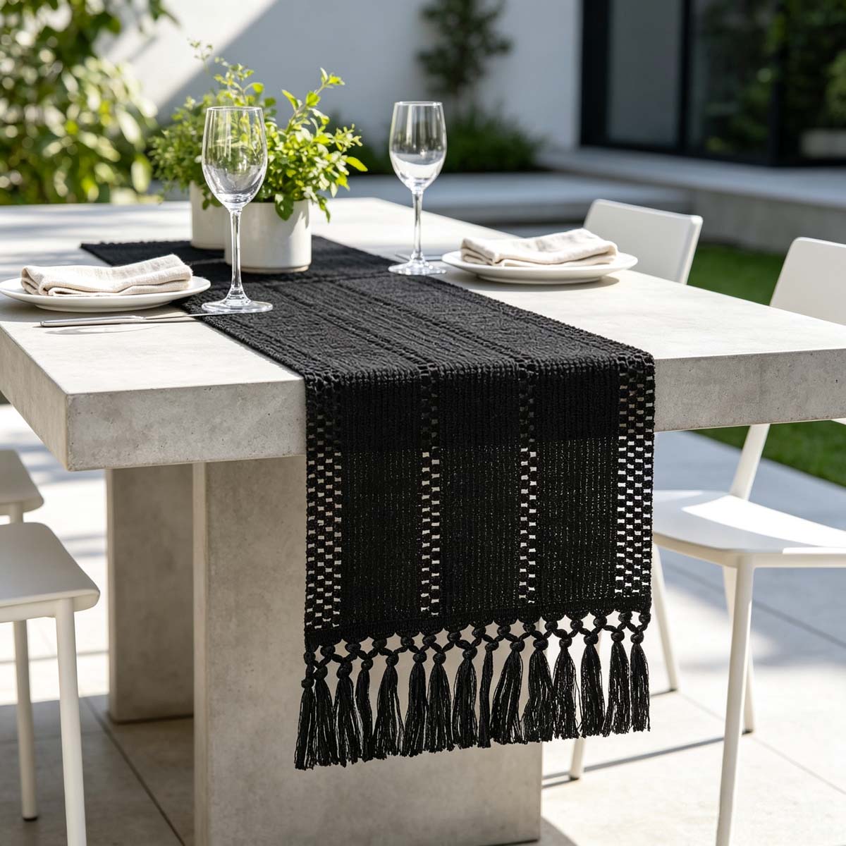 ผ้าปูโต๊ะยาวผ้าฝ้ายผสมผ้าลินิน - Linen Table Runner บทวิจารณ์และราคา