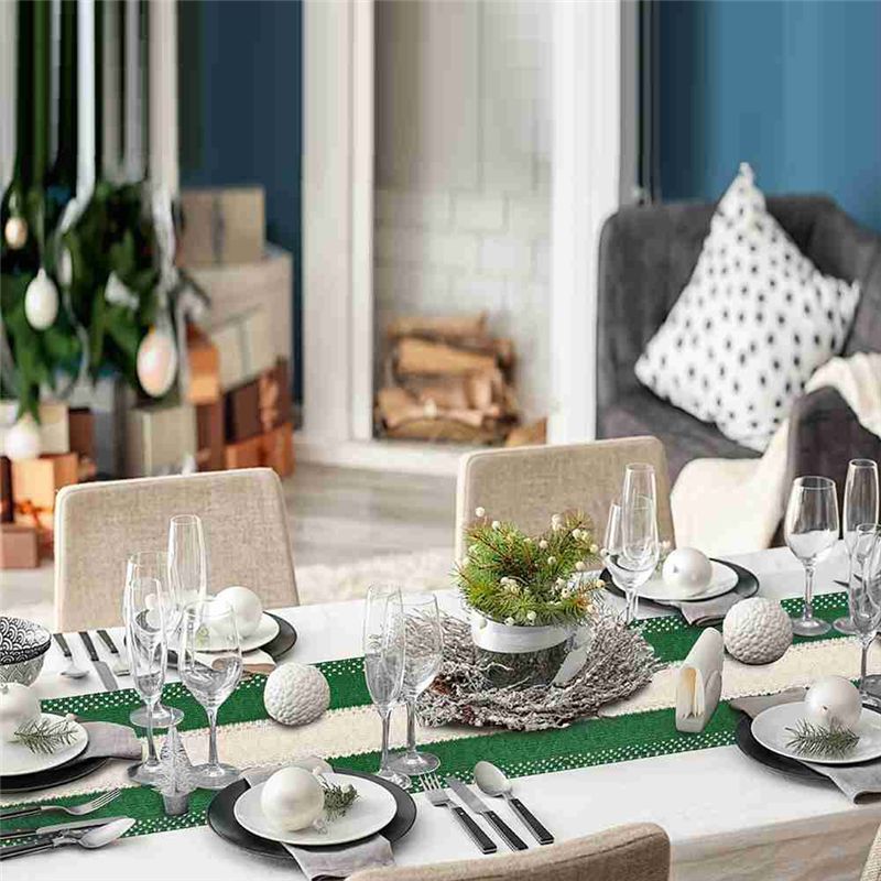 ผ้าปูโต๊ะสไตล์โบโฮฟาร์มเฮาส์ D - Linen Table Runner บทวิจารณ์และราคา