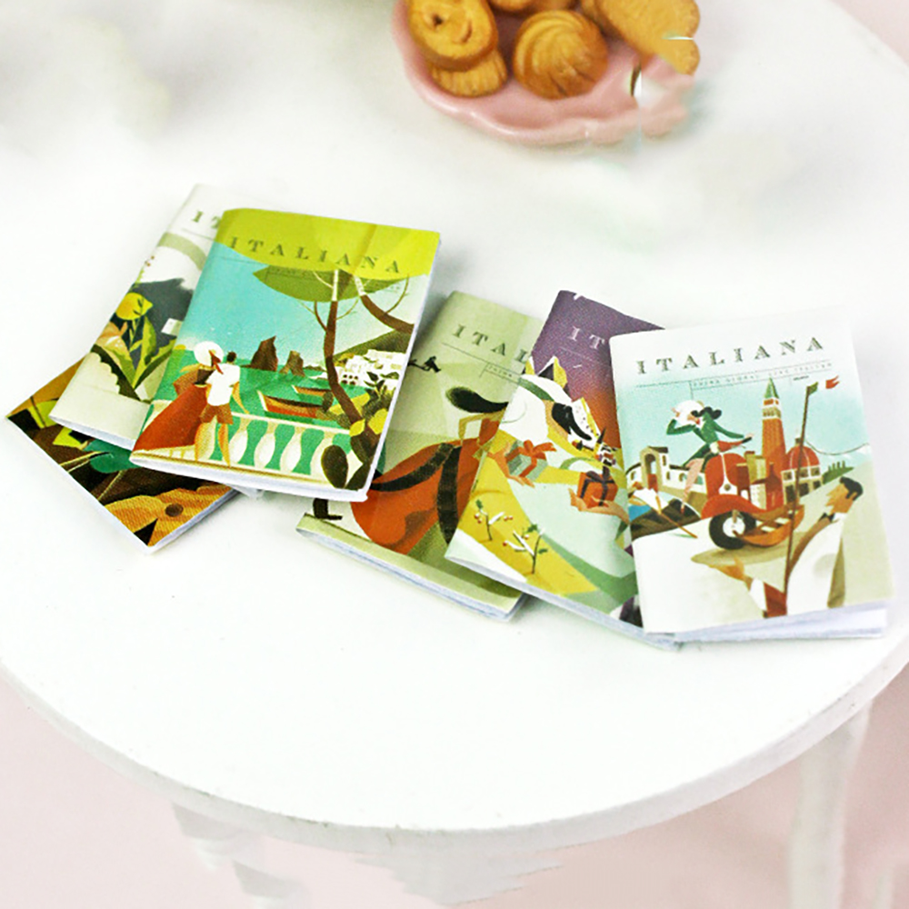 6 ชิ้น 1/12 Dollhouse Miniatur - Home Decor Magazine บทวิจารณ์และราคา