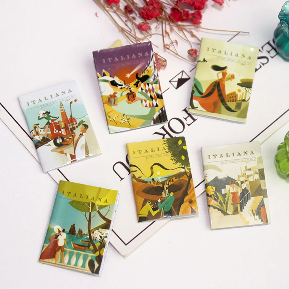 6 ชิ้น 1/12 Dollhouse Miniatur - Home Decor Magazine บทวิจารณ์และราคา
